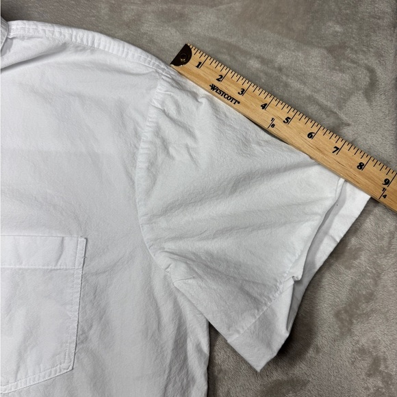 Madewell Women’s White Signature Poplin Short-Sleeve Button-Down Shirt Large - Picture 10 of 16